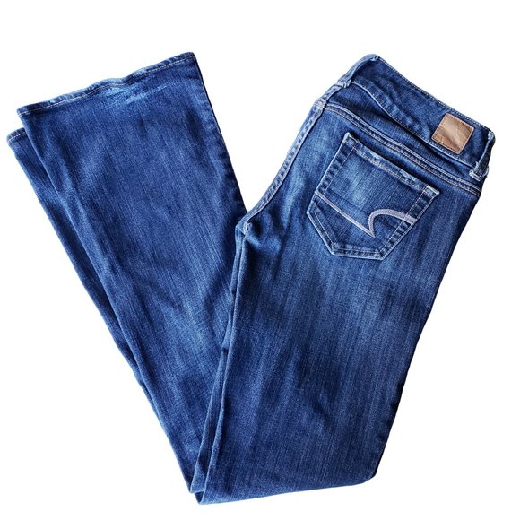 AMERICAN EAGLE Artist Crop Medium Wash Stretch 2 - Picture 1 of 6